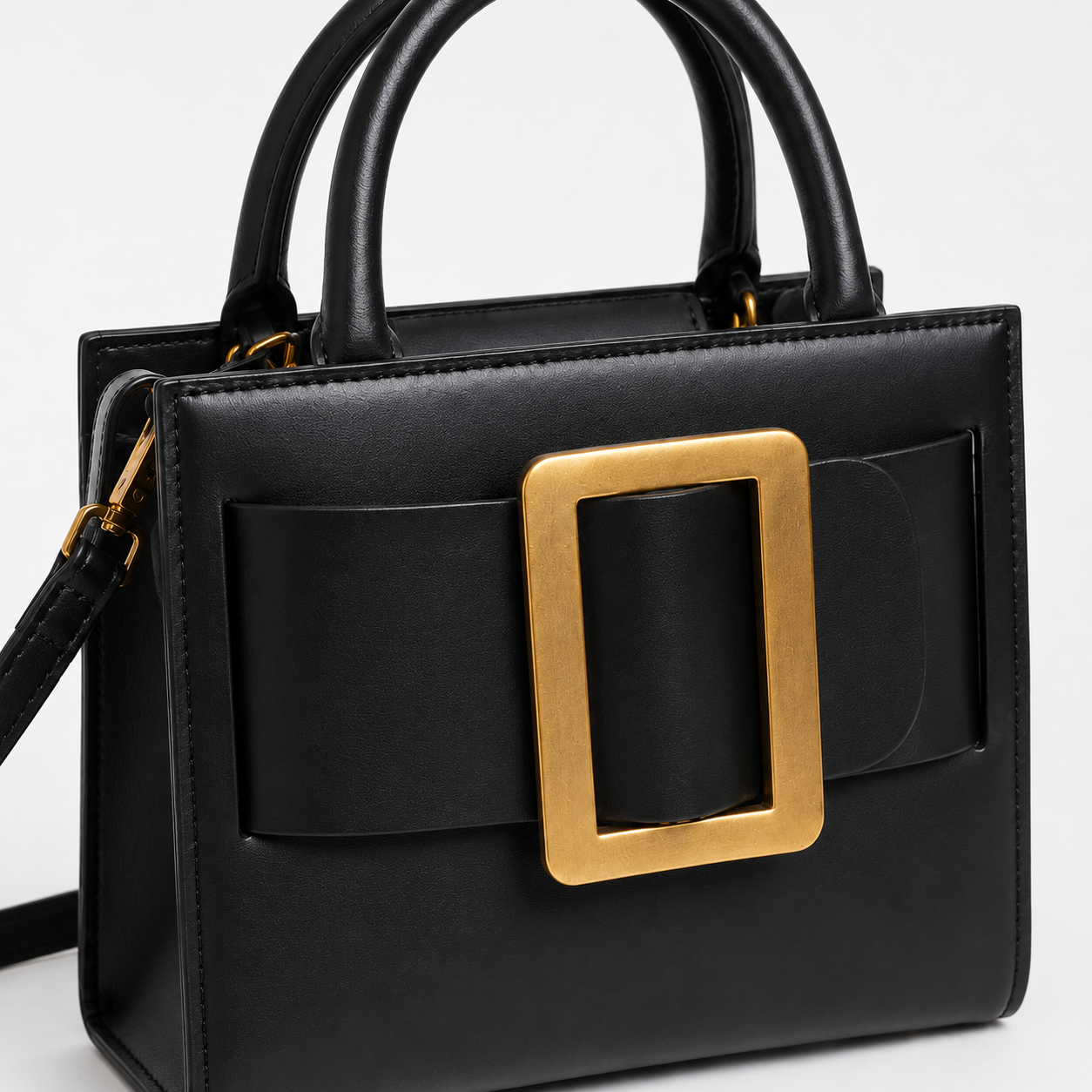 Black Buckle Mini Handbag gallery image
