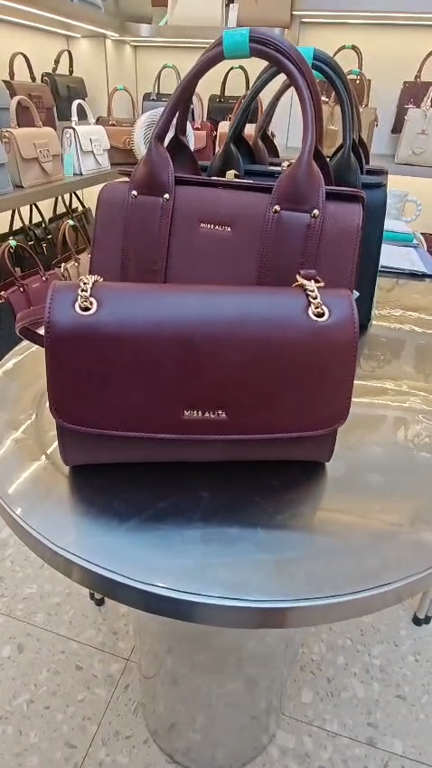 Miss Alta Plum Structured Handbag
